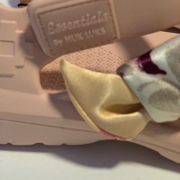 Essentials by Muk Luks Sandals Womens LG 9-10 Pink Slingback Hook & Loop Sporty - Picture 3 of 14